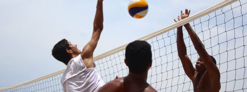 Rete per la divisione di campi per partite da Beach Volley