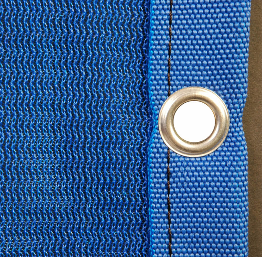 Telo ombreggiante blu occhiellato