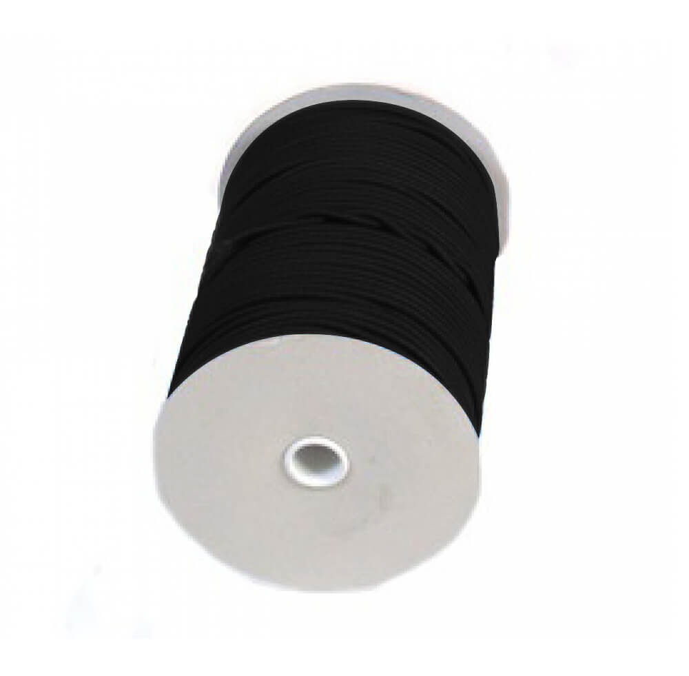 Treccia elastica nera realizzata su misura
